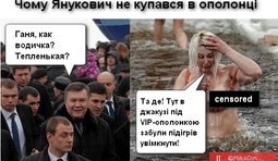 Почему Янукович не купался...