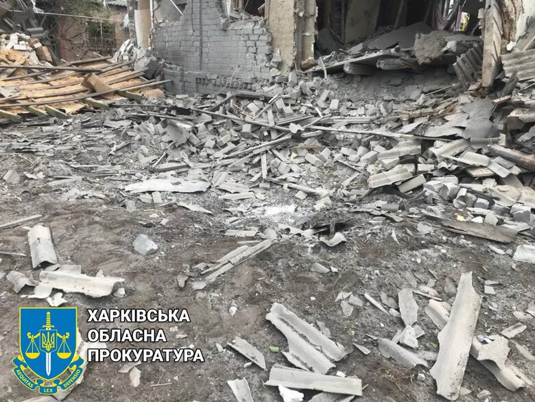 Consequences of enemy attack with guided aerial bomb on Kupiansk 02
