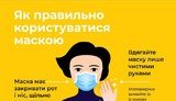 МОЗ дало рекомендації щодо носіння маски: надягати чистими руками, не стягувати на шию і підборіддя. ФОТО