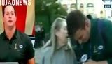 "На Першому каналі будете показувати? Айн канал? Ви російською ніхт?" - журналіст розмовляє з москвичкою в прямому ефірі бразильського ТБ. ВIДЕО