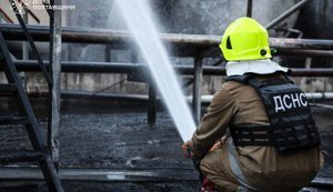 Consequences of Russian Federation’s strike on industrial enterprise in Poltava region: fire has now been extinguished. PHOTOS