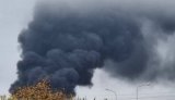 Drones attacked the Rostov region. A column of black smoke is visible