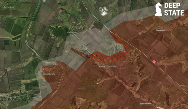 Ворог просувається в Оріхово-Василівці, є багато фіксацій піхоти РФ, - DeepState
