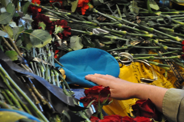 Farewell to cyborg paratrooper of 95th Brigade Ruslan Borovik, who died in battles with Russian occupiers in east, said goodbye in Kyiv 56