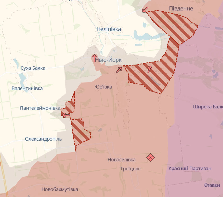 Карта бойових дій на Донеччині