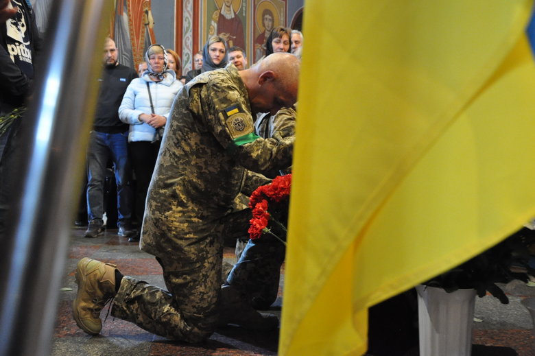 Farewell to cyborg paratrooper of 95th Brigade Ruslan Borovik, who died in battles with Russian occupiers in east, said goodbye in Kyiv 62