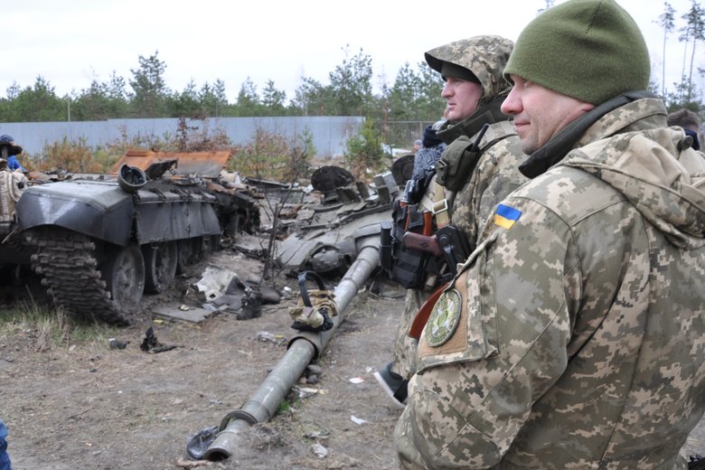 Russian occupiers equipment near Bucha destroyed 24