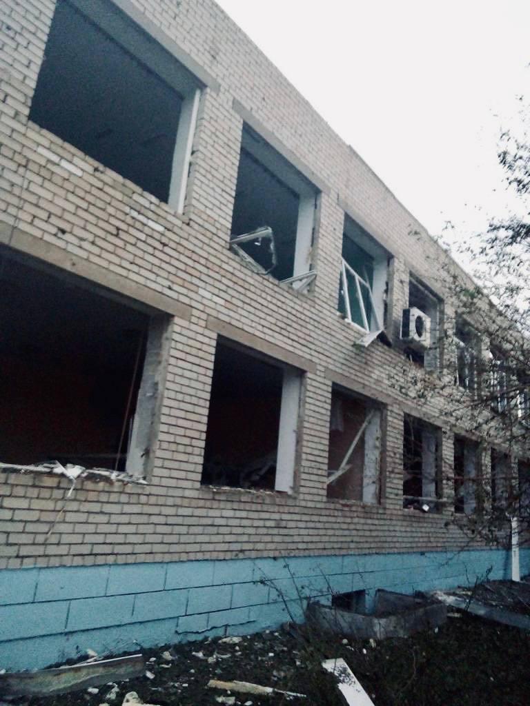 Russians hit village gymnasium in Zaporizhzhia region 05