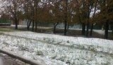 снег