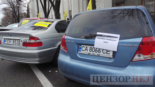 A car is not a luxury - down with excise tax! – Kyiv’s Hrushevskoho Str. blocked by protesting users of foreign-registered cars 02