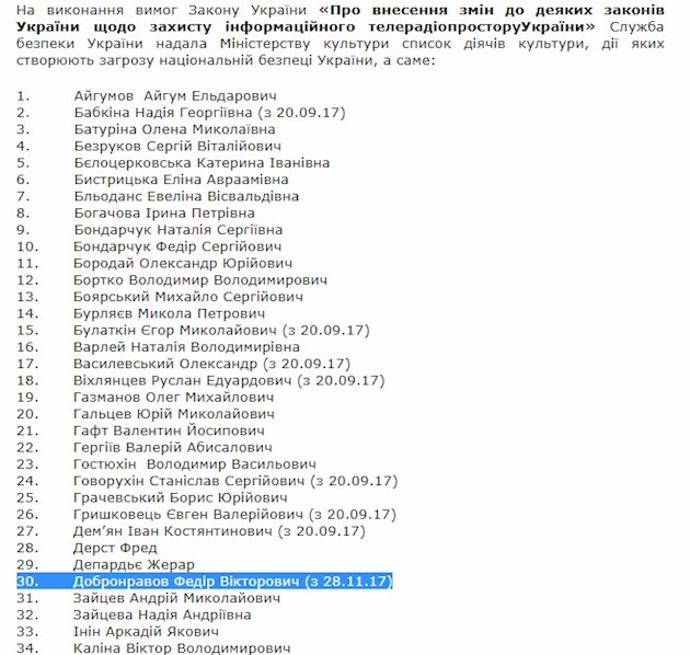 Минкульт Украины внес российского актера Добронравова в перечень лиц, угрожающих нацбезопасности 01