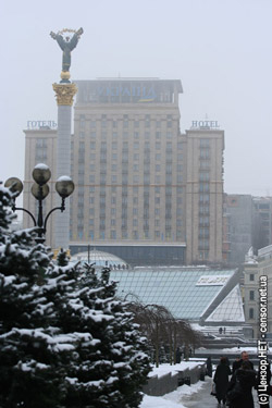 Киев в снегу. Фото Алексея Перкина, Цензор.НЕТ