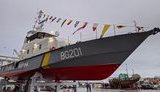 Первый катер, построенный для Морской охраны ГПСУ, спущен на воду во Франции. ВИДЕО+ФОТОрепортаж