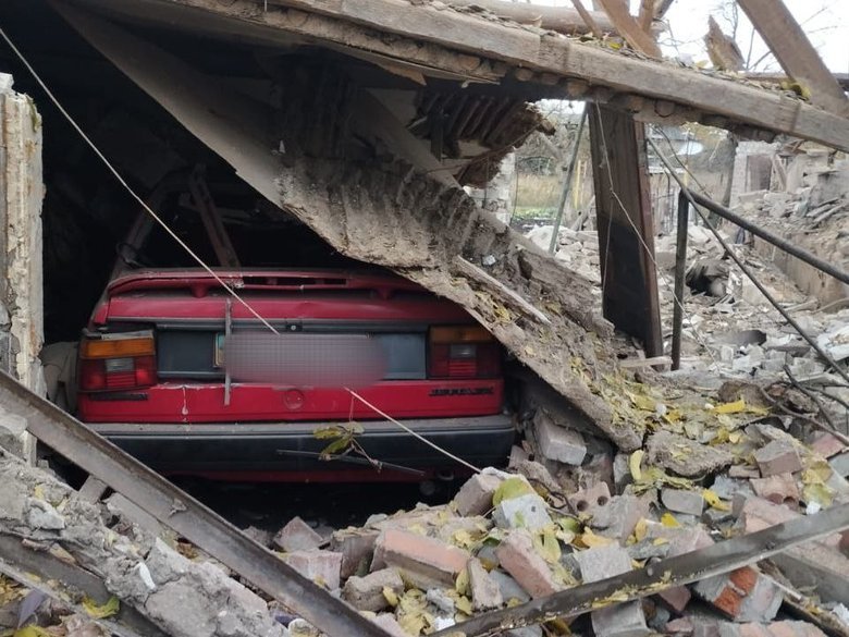 Donetsk region after shelling