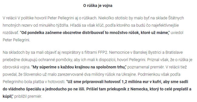 Україна готова була продати 2 млн масок і попросила оплату готівкою, але замовлення перехопив перекупник із ФРН, - премєр Словаччини Пеллегріні 02 Україна готова була продати 2 млн масок і попросила оплату готівкою, але замовлення перехопив перекупник із ФРН, - премєр Словаччини Пеллегріні 02