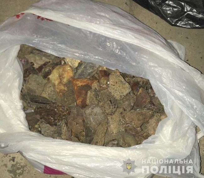 197 кг бурштину вартістю 2,8 млн грн вилучено на Рівненщині, - Нацполіція 03