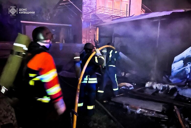 the consequences of the Shahedi attack on the Kyiv region on 12 March 2025