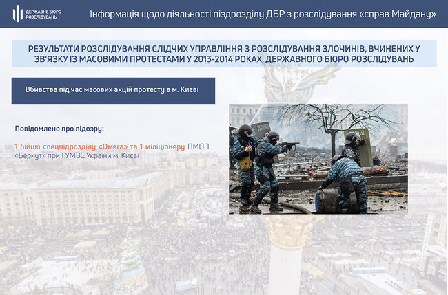 С начала года к ответственности по делам Майдана привлечены 34 человека, среди них прокуроры, судьи и правоохранители, - ГБР 05