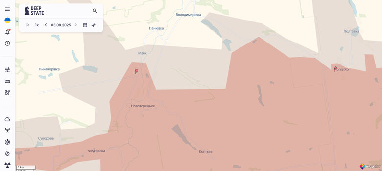 Новоторецьке карта