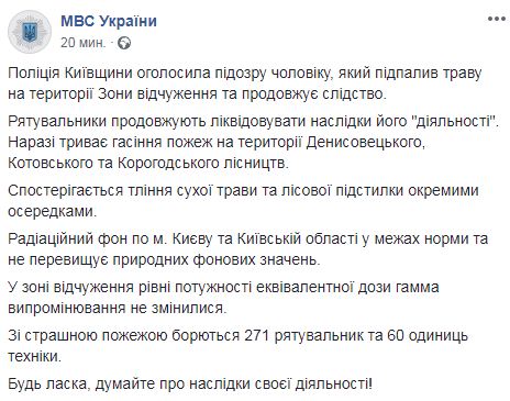 Винуватцю пожежі в зоні ЧАЕС повідомили про підозру: на чоловіка чекає суд 03