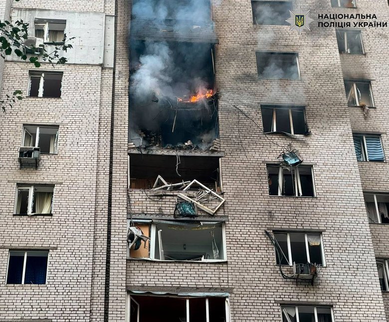 Наслідки атаки у Печерському районі 25 вересня