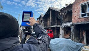 Криміналісти Нацполіції застосовуватимуть 3D-сканери для фіксації наслідків воєнних злочинів росіян. ФОТО