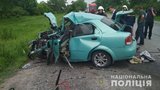 Жахлива ДТП на Хмельниччині: Chevrolet Aveo на зустрічній смузі влетів у вантажівку, загинули двоє дорослих і дитина. ФОТО