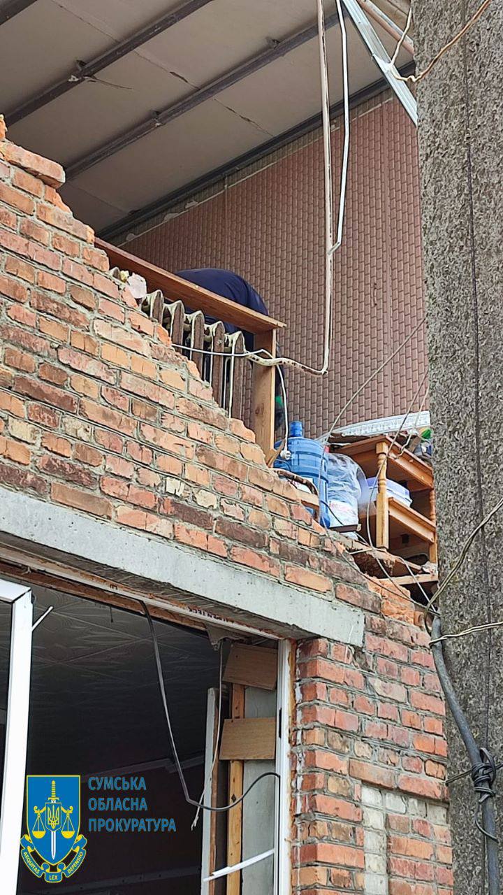 Consequences of massive shelling of Sumy region: police building was completely destroyed 08