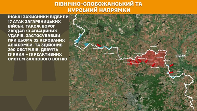 Ситуація на Північно-Слобожанському та Курському напрямках за добу