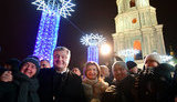 Порошенко побывал на Софийской площади за час до Нового года. ФОТО