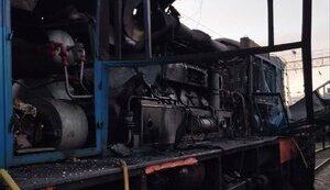 Russian forces strike railway in Odesa, rolling stock damaged. PHOTO