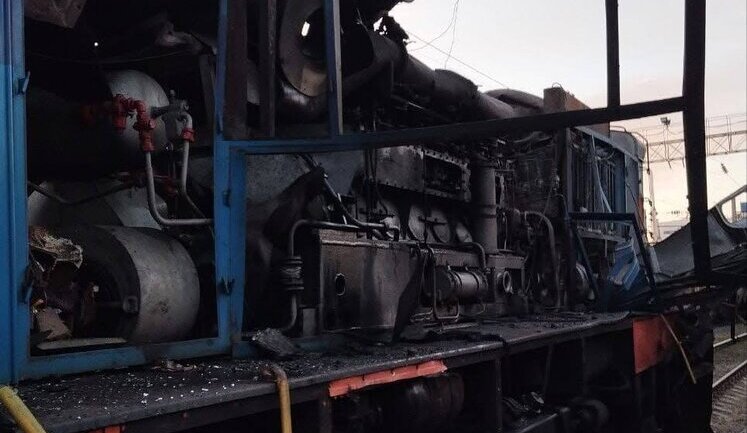 Russian forces strike railway in Odesa, rolling stock damaged. PHOTO