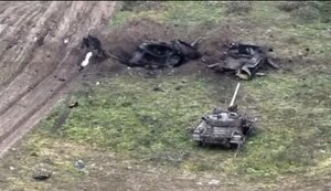 Symbol of Ukrainian craftsmanship: Chornobaivka is littered with broken Russian military equipment. VIDEO