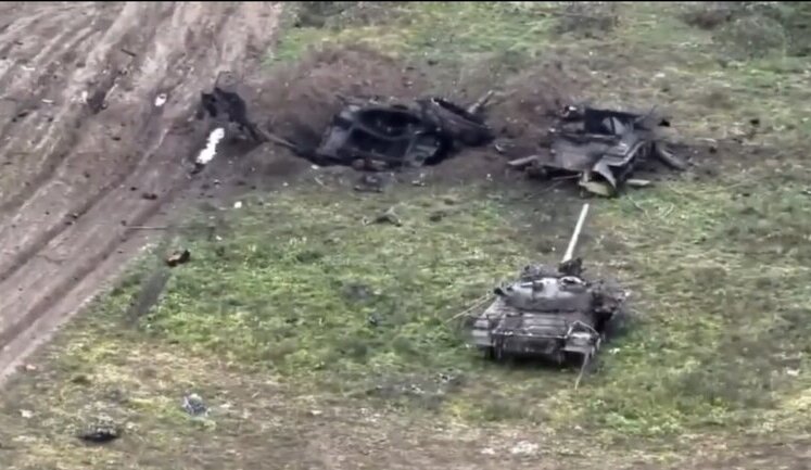 Symbol of Ukrainian craftsmanship: Chornobaivka is littered with broken Russian military equipment. VIDEO