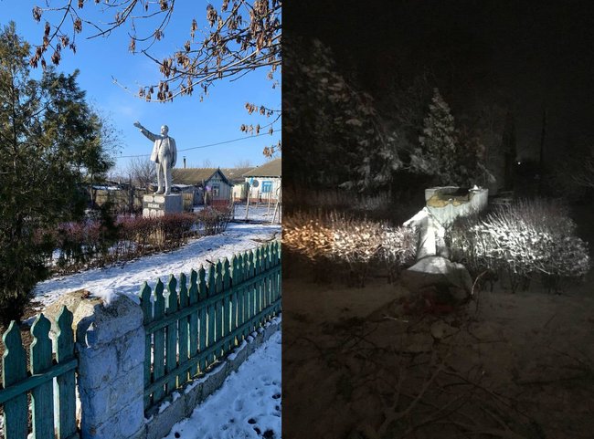 Последний в Украине памятник Ленину снесли на Одесчине 01