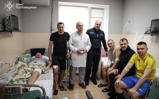 Атака РФ на Полтавщину 5 травня: 15 рятувальників досі перебувають на лікуванні, двоє - у важкому стані, - Клименко. ФОТОрепортаж