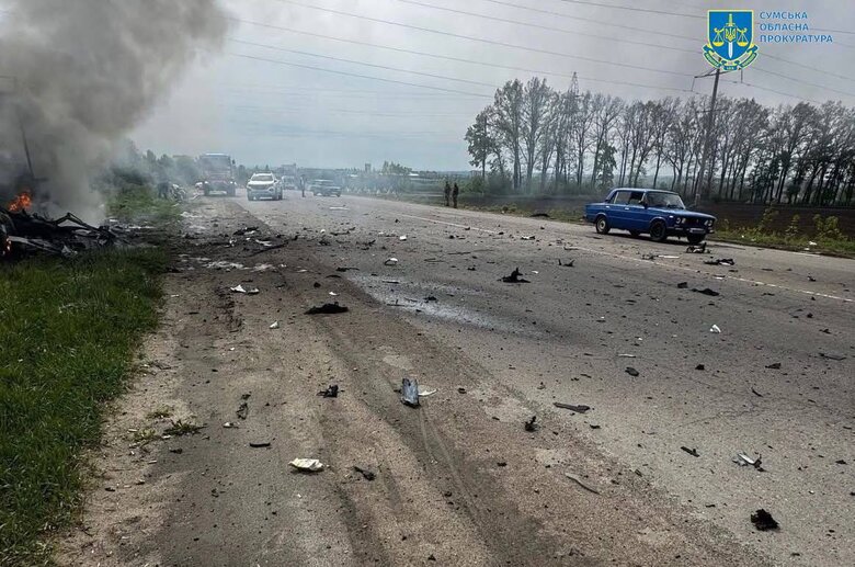 РФ вдарила по авто енергетиків на Сумщині