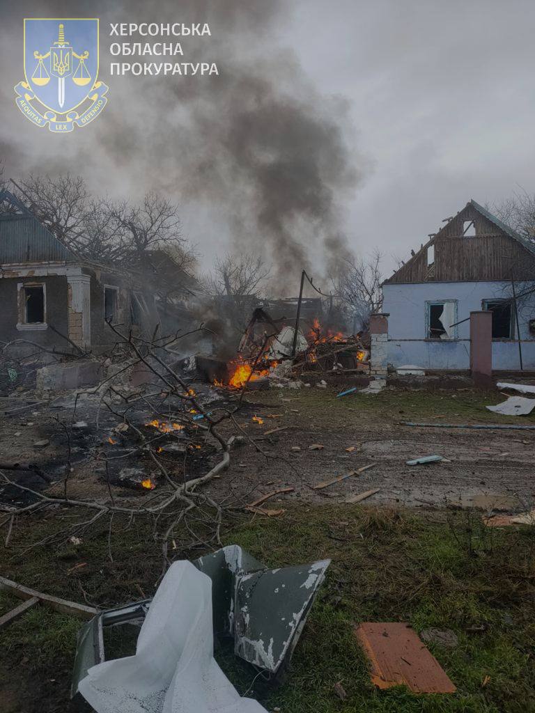 Унаслідок обстрілу окупантами Тягинки на Херсонщині поранено чоловіка 01 Унаслідок обстрілу окупантами Тягинки на Херсонщині поранено чоловіка 01