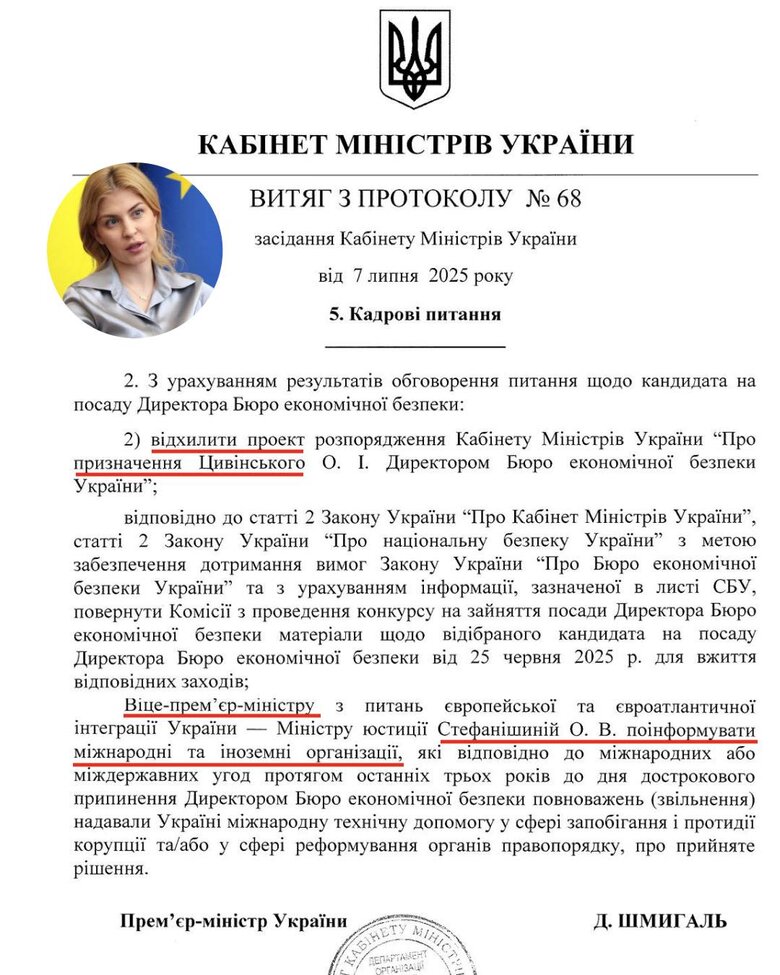 Скирн решение Кабмина