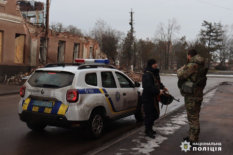 Наслідки обстрілу Вовчанська