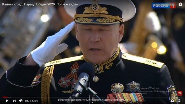 Віцеадмірал-зрадник Єлісєєв надягнув на путінський парад українські військові нагороди 01