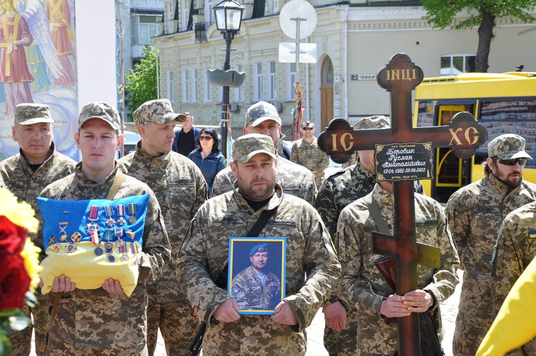 Farewell to cyborg paratrooper of 95th Brigade Ruslan Borovik, who died in battles with Russian occupiers in east, said goodbye in Kyiv 10