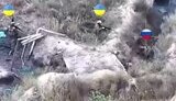 Two fighters eliminate an occupier in close-quarters combat