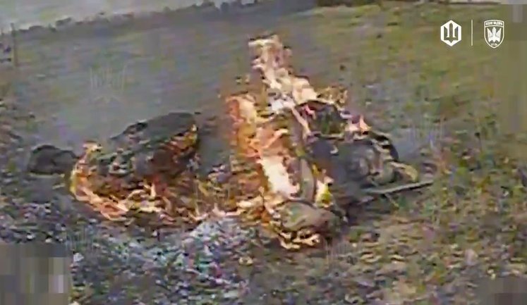 Occupier with gasoline bottle burned to death in strike by Madyar’s Birds UAV. VIDEO 18+
