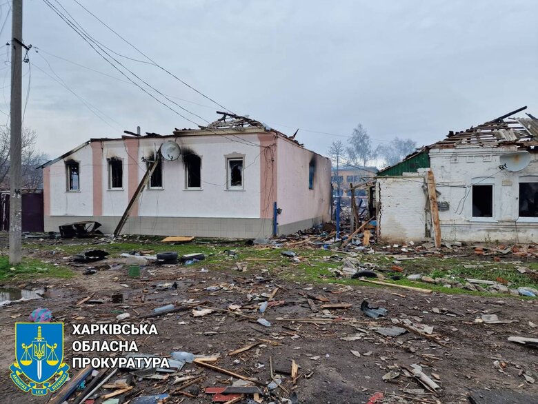 Наслідки авіаудару по Вовчанську 02