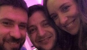 Ангели-хранителі Гогілашвілі - його дружина Левченко і Зеленський, - журналіст Руденко. ФОТОфакт