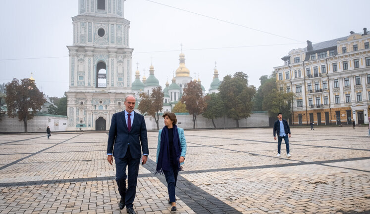 Глава МЗС Франції Колонна прибула з візитом до Києва. ФОТО