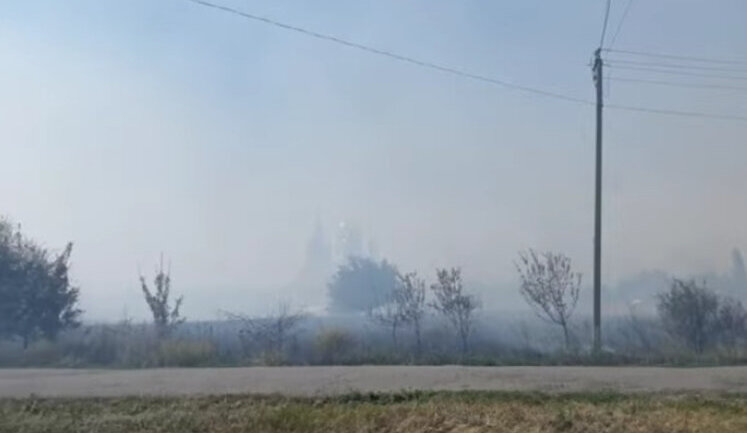 У Ростовській області горять степи, вогонь перекинувся на будинки. ВIДЕО