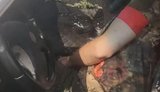 Ukrainian drone blows up Niva with occupier at the wheel
