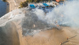 Пожежа знищила пляжний комплекс Bora Bora Beach Club у Києві. ФОТОрепортаж